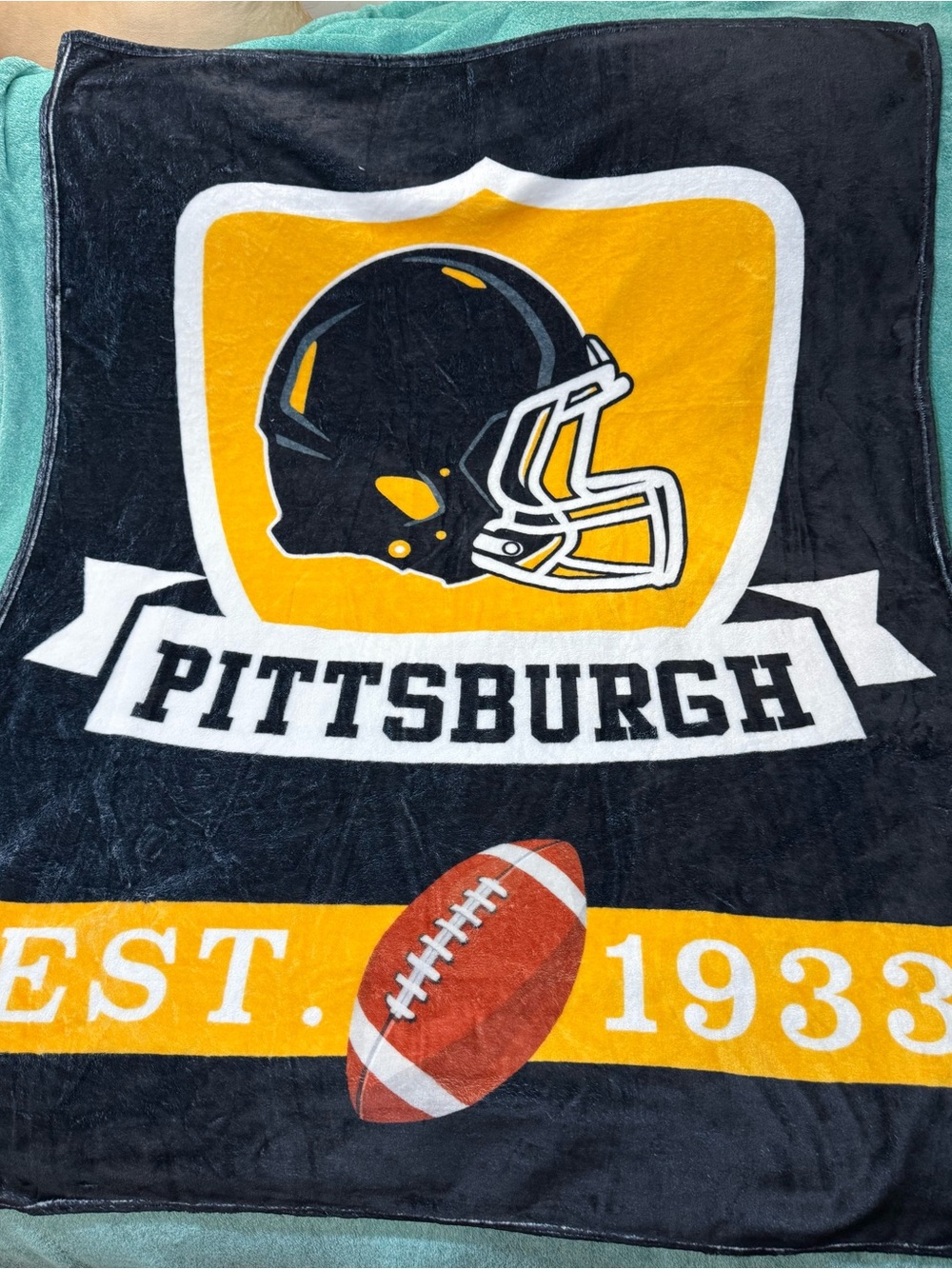 Pittsburgh Steelers Football EST. 1933 50” X 60" Silky Soft Touch Throw Blanket